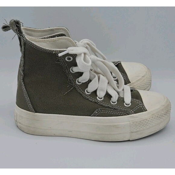 Converse Sz 5 All Star Lift 1.5 In Platform Green Floral Autumn Embroidery EU 35 - Picture 5 of 8